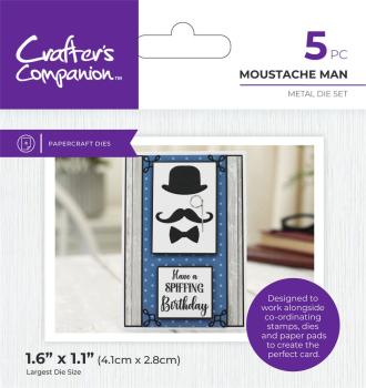 Crafters Companion - Stanzschablone "Mustache Man" Dies