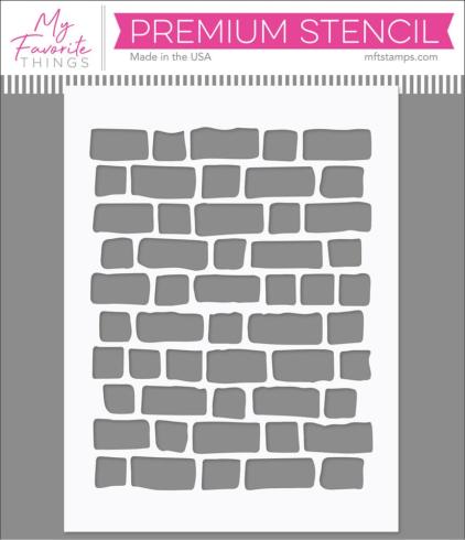 My Favorite Things - Schablone 4 1/2x6 Inch "Rustic Brick Wall" Stencil