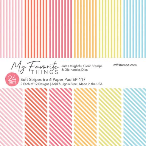 My Favorite Things - Designpapier "Soft Stripes" Paper Pad 6x6 Inch - 24 Bogen
