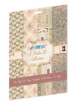 Papers For you - Decoupage Papier "L'Atelier III" Rice Paper Kit - 4 Bogen