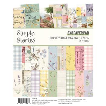 Simple Stories - Designpapier "Simple Vintage Meadow Flowers" Paper Pack 6x8 Inch - 24 Bogen