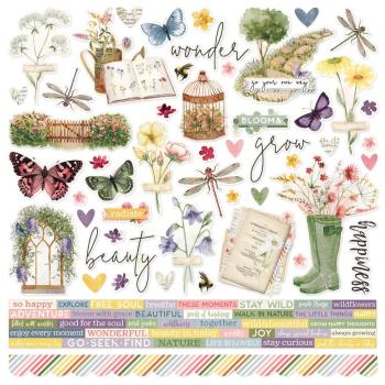Simple Stories - Aufkleber "Simple Vintage Meadow Flowers" Cardstock Sticker 