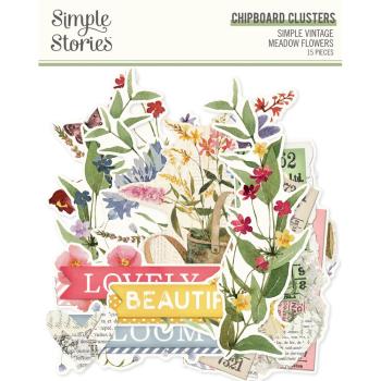Simple Stories - Chipboard Clusters "Simple Vintage Meadow Flowers" 