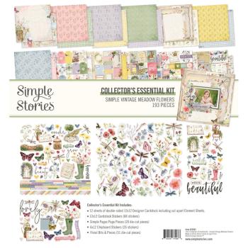 Simple Stories - Collectors Essential Kit "Simple Vintage Meadow Flowers" 12 Bogen Designpapier