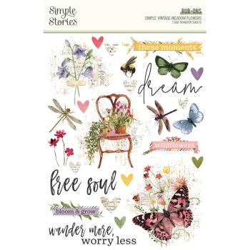 Simple Stories - Transfer Sticker "Simple Vintage Meadow Flowers" Rub Ons