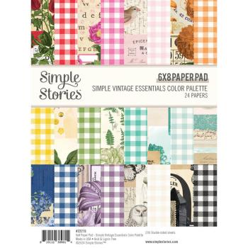Simple Stories - Designpapier "Simple Vintage Essentials Color Palette" Paper Pack 6x8 Inch - 24 Bogen