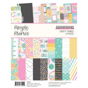 Simple Stories - Designpapier "Crafty Things" Paper Pack 6x8 Inch - 24 Bogen