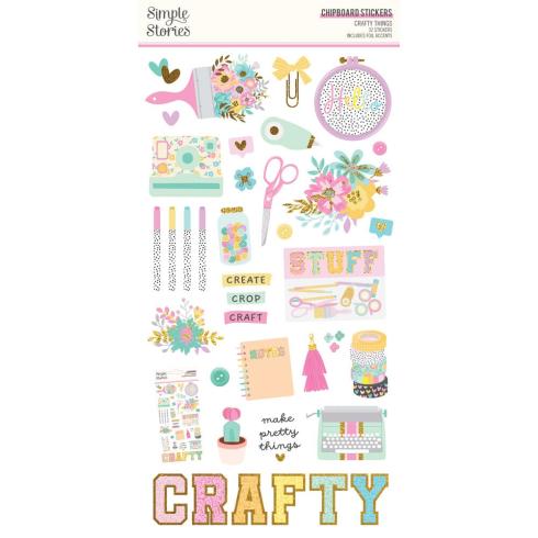 Simple Stories - Aufkleber "Crafty Things" Chipboard Sticker 