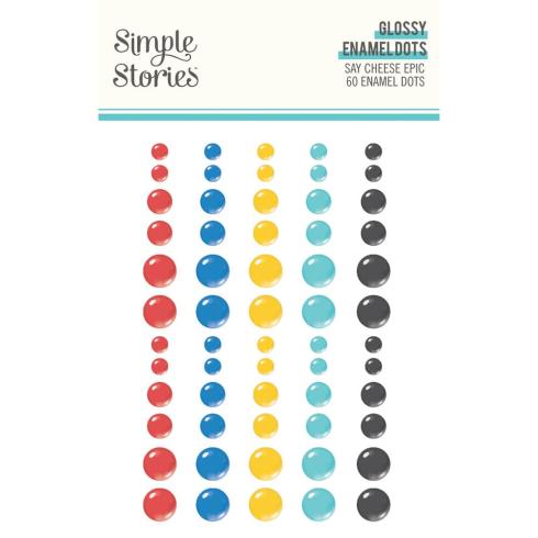 Simple Stories - Enamel Dots "Say Cheese Epic" 60 Stück 