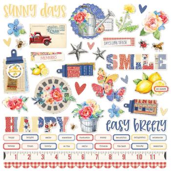 Simple Stories - Aufkleber "Simple Vintage Linen Market" Cardstock Sticker 