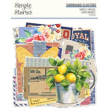 Simple Stories - Chipboard Clusters "Simple Vintage Linen Market" 