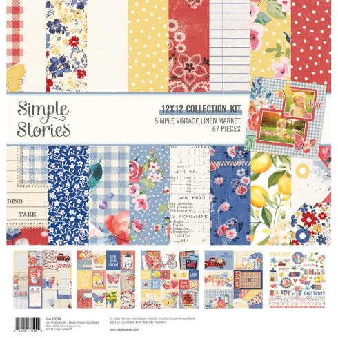 Simple Stories - Collections Kit "Simple Vintage Linen Market" 12 Bogen Designpapier