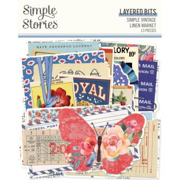 Preview: Simple Stories - Collectors Essential Kit "Vintage Linen Market" 12 Bogen Designpapier