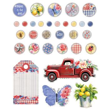 Preview: Simple Stories - Decorative Brads "Simple Vintage Linen Market" 