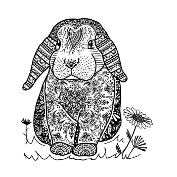 Crafty Individuals - Gummistempel "Daisy the Bunny" Unmounted Rubber Stamps 