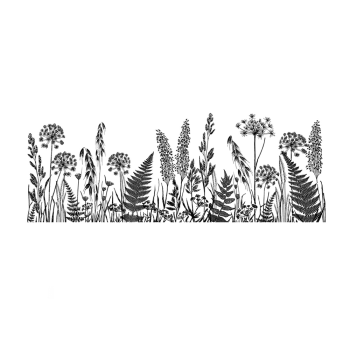 Crafty Individuals - Gummistempel "Border of Grasses" Unmounted Rubber Stamps 