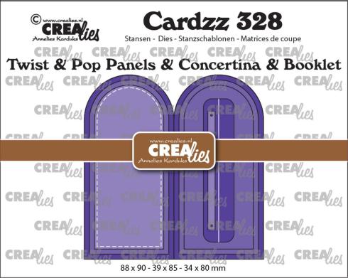 Crealies - Stanzschablone "No. 328 Twist & Pop B4, Panels & Concertina Card & Booklet Arch" Cardzz Dies