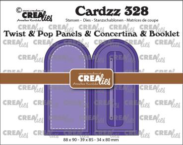 Crealies - Stanzschablone "No. 328 Twist & Pop B4, Panels & Concertina Card & Booklet Arch" Cardzz Dies