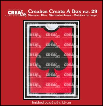Crealies - Stanzschablone "No. 29 Box for Playing Cards" Create A Box Dies