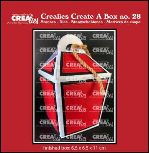 Crealies - Stanzschablone "No. 28 Closed Take Out Box" Create A Box Dies