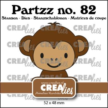 Crealies - Stanzschablone "No. 82 Monkey" Partzz Dies