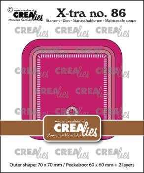 Crealies - Stanzschablone "No. 86 Peek a boo Square with Rounded Corners" X-tra Dies