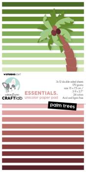 Creative Craft Lab - Studio Light - Friendz Designpapier "Palm Trees" Paper Pack 15x7,5 cm - 36 Bogen