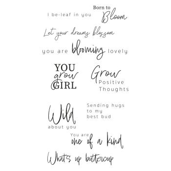 Sizzix - Stempelset "Born to Bloom" Clear Stamps