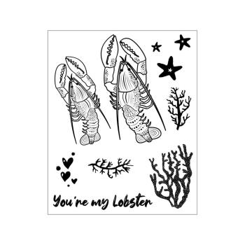 Sizzix - Stanzschablone & Stempelset "You're my Lobster" Framelits Craft Dies & Clear Stamps