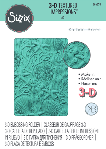 Sizzix - 3D Prägefolder "Under the Sea" Embossing Folder Design by Kath Breen