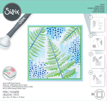 Sizzix - Schablone "Fern" Layered Stencil