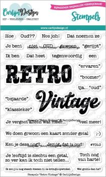 Carlijn Design - Stempelset "Retro Vintage " Clear Stamps