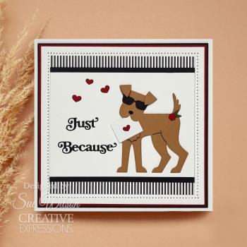 Creative Expressions - Stanzschablone "Just Becuse" Shadowed Sentiments Dies Mini Design by Sue Wilson