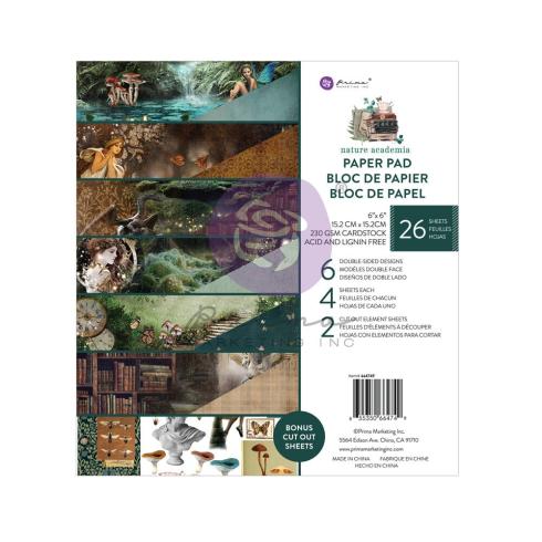 Prima Marketing - Designpapier "Nature Academia" Paper Pack 6x6 Inch - 26 Bogen
