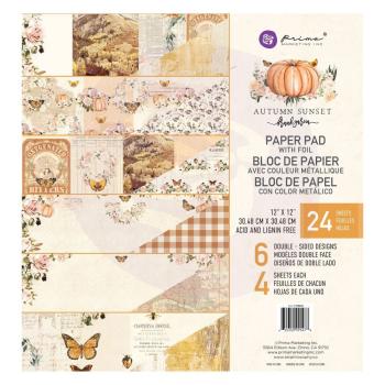 Prima Marketing - Designpapier "Autumn Sunset" Paper Pack 12x12 Inch - 24 Bogen