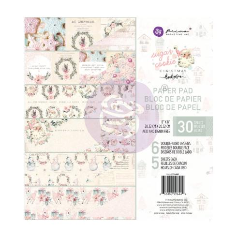 Prima Marketing - Designpapier "Sugar Cookie Christmas" Paper Pack 8x8 Inch - 30 Bogen