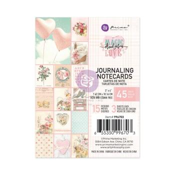 Prima Marketing - Designpapier "Magic Love" Paper Pack - Journaling Cards 3x4 Inch - 45 Bogen