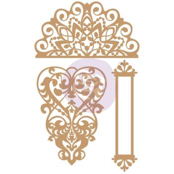 Prima Marketing - Stanzteile "Lace & Heart" Chipboard Die Cut