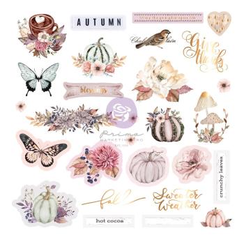 Prima Marketing - Stanzteile "Hello Pink Autumn" Ephemera