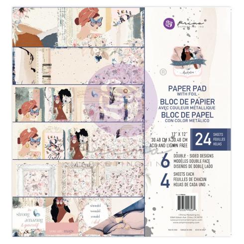 Prima Marketing - Designpapier "Indigo" Paper Pack 12x12 Inch - 24 Bogen