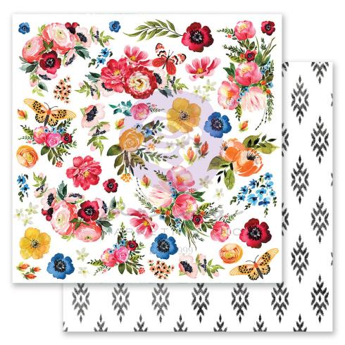 Prima Marketing - Designpapier "Painted Floral" Paper Pack 12x12 Inch - 24 Bogen