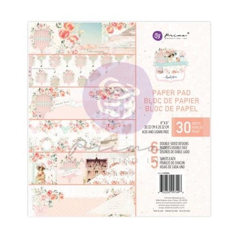 Prima Marketing - Designpapier "Peach Tea" Paper Pack 8x8 Inch - 30 Bogen