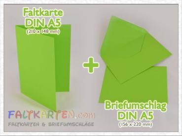 Faltkarte mit Briefumschlag DIN A5 in violett