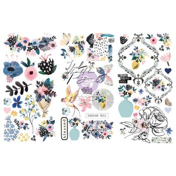 Prima Marketing - Transfer Aufkleber "Spring Abstract" Rub-On