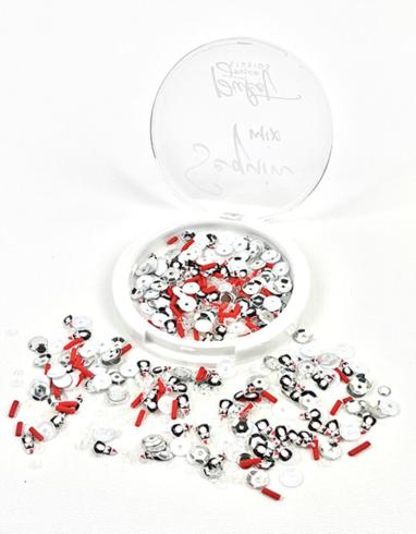 Picket Fence Studios - Pailletten - Streuteile "Penguins Come to Christmas" Sequin Mix