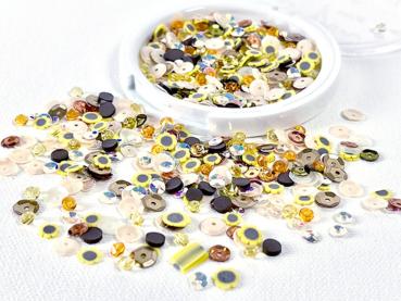 Picket Fence Studios - Pailletten - Streuteile "Fall Flowers" Sequin Mix