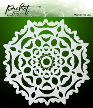 Picket Fence Studios - Schablone "Hand Cut Snowflake" Stencil 6x6 Inch
