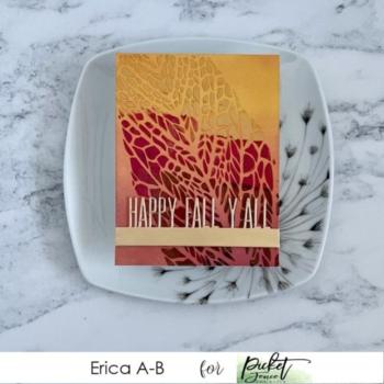 Picket Fence Studios - Schablone "Reversed Leaf" Slim Line Stencil 4x10 Inch