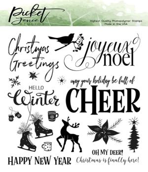 Picket Fence Studios - Stempelset "Joyeux Noel" Clear stamps