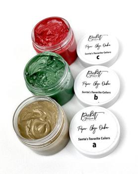 Picket Fence Studios - Paper Glaze Set  "Ombre Santa's Favorite Colors" 3x1,5oz (3x42,6g)